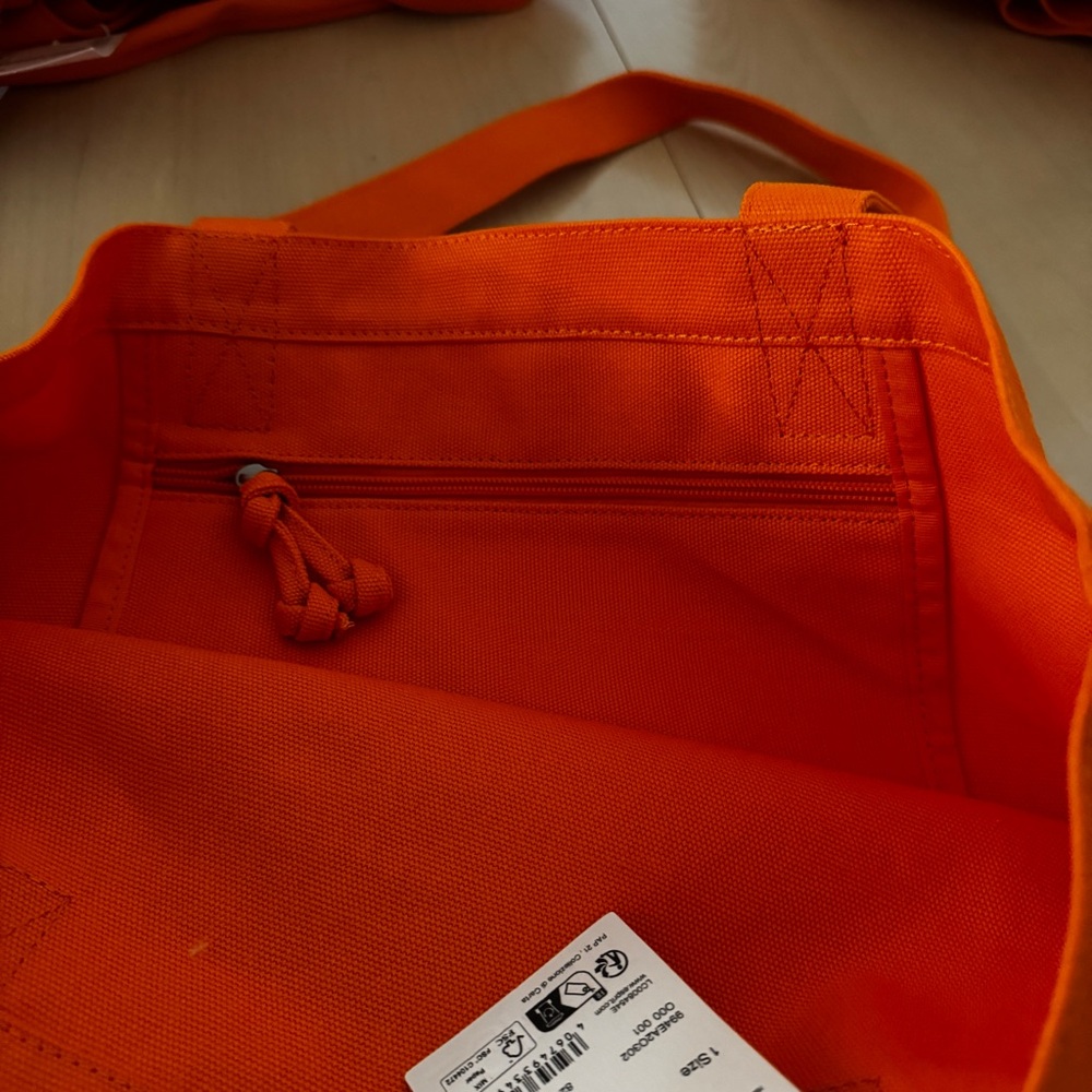 ESPRIT Vintage Throw-back 90's Orange Canvas Tote Authentic NWT - Picture 7 of 7